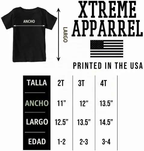 Vista 2 de Xtreme Apparrel Camiseta para fanáticos de niños a punto de conseguir desordenada camisa negra