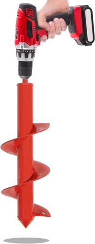 Vista 9 de SYITCUN Broca de taladro para plantar – Broca en espiral de 3 x 12 pulgadas – Herramienta de maceta de bulbos y excavadora de agujeros para poste