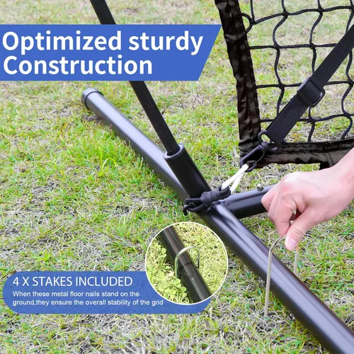 Vista 7 de 6'X6' Baseball Softball Practice Net,Pitching Net,Batting Net,with Bonus Strike Zone,Target and Bow Frame,for Hitting,Pitching,Catching