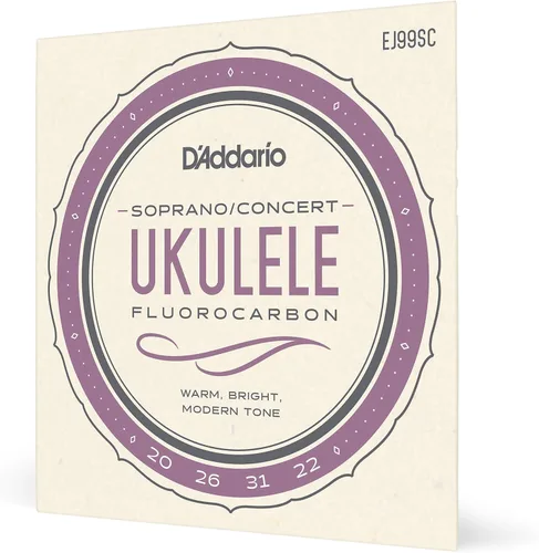Vista 20 de D'Addario - Juego de cuerdas para ukelele barítono, fluorocarbono, EJ99B, 4 cuerdas, paquete de 1