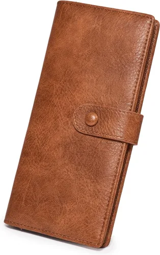 Vista 20 de Cartera delgada para mujer RFID tarjetero con 2 ventanas de Lila Púrpura