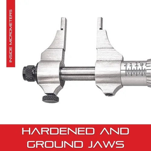 Vista 3 de Starrett Pinza micrómetro con dedal de fricción suave, superficie de lectura de cromo satinado y tornillo de bloqueo, ajuste rápido y fácil, rango