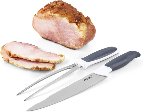 Vista 8 de Zyliss E920209 - Cuchillo para tallar cómodo, 7.3 in/7,25 pulgadas, acero inoxidable japonés, negro/blanco, cuchillo de cocina/cuchillo de carne