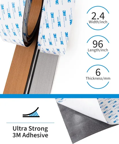 Vista 2 de OCEANBROAD Suelo de espuma EVA para barcos de 96 x 2.4 pulgadas con respaldo adhesivo 3M, cubierta marina autoadhesiva, lámina de teca sintética