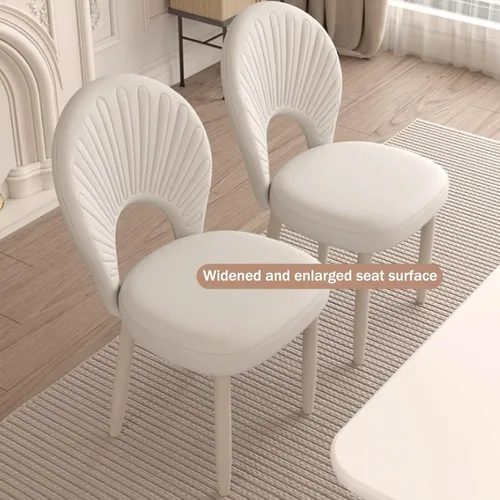 Vista 6 de Upholstered Kitchen Chairs Set, Dining Room Chair with Leather Cushion Seat, Lobby Chair with Metal Leg for Kitchen Living Room