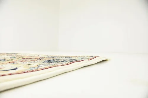 Vista 9 de Rugs.com Rabia Collection - Alfombra baja marfil de 3 x 5 pies, perfecta para entradas, cocinas, rincones de desayuno, piezas de acento