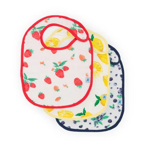 Vista 18 de Little Unicorn Paquete de 3 baberos clásicos de alta calidad, ajustables a medida que crece el bebé, tela suave en la piel, ideal para los que comen