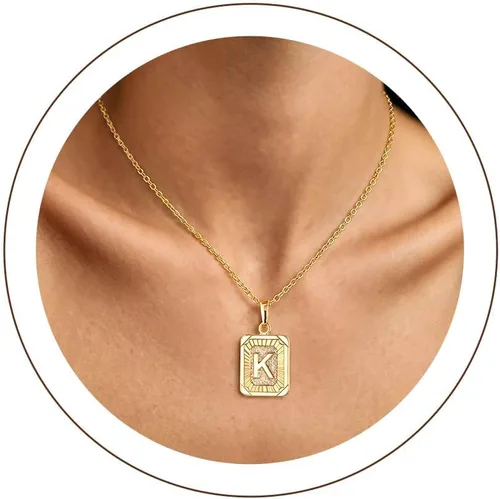 Vista 35 de U7 Initial Necklaces for Women a. Oro