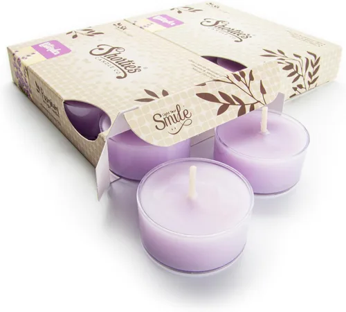 Vista 8 de Pure Carnation - Paquete múltiple de velas de té de alta calidad, altamente perfumadas con aceites esenciales y naturales, 12 velas de té rosas