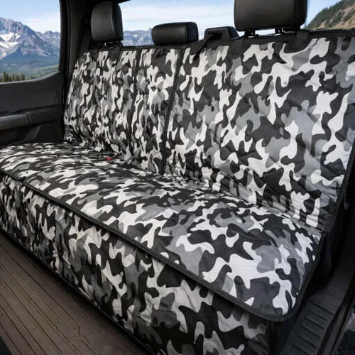 Vista 10 de 4Knines Funda de Asiento para Perro para Asiento Trasero, Protector de Asiento Trasero Resistente e Impermeable para Camiones Grandes, SUVs