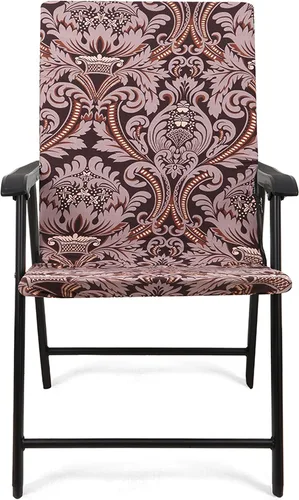 Vista 12 de Deisy Dee Fundas para sillas de comedor de patio, fundas para sillas plegables de acero al aire libre, fundas para sillas de metal de jardín