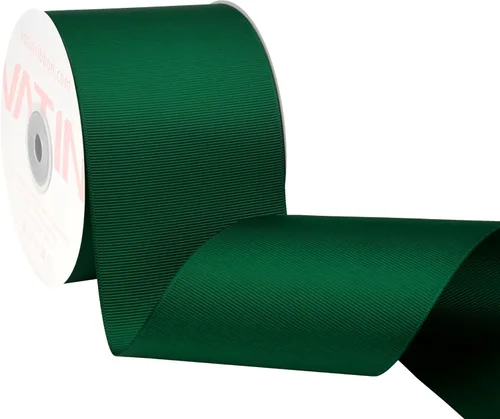 Vista 218 de VATIN Cinta de Grogrén Negra, 1-1/2" x 50 Yardas Continuas, Cinta de Grogrén de Poliéster Negra, Usar para Lazos de Bricolaje, Accesorios