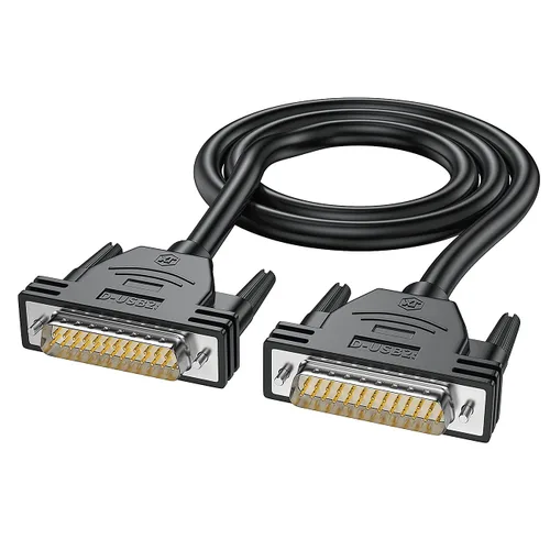 Vista 8 de Cable de extensión DB25 macho a hembra, cables de cobre estañado de 3 pies, 26 awg de 25 colores diferentes, doble blindado con lámina y trenza