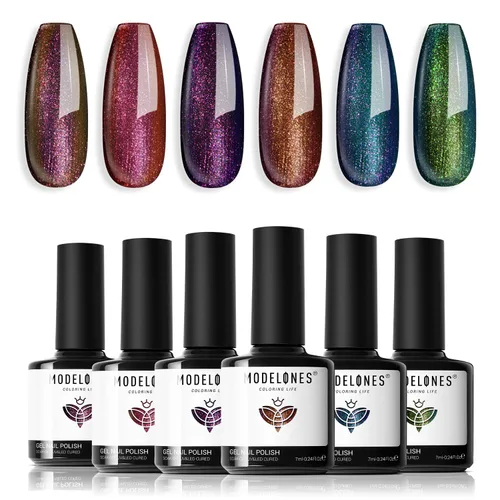 Vista 13 de Modelones Imán de esmalte de uñas de gel de ojo de gato, herramienta magnética 8 en 1 para uñas de gel, varita magnética fuerte para arte de uñas