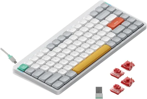 Vista 16 de NuPhy Air75 V2 Teclado mecánico portátil 75% de bajo perfil, teclado inalámbrico, compatible con teclados Bluetooth Bluetooth/2.4G/USB-C RGB