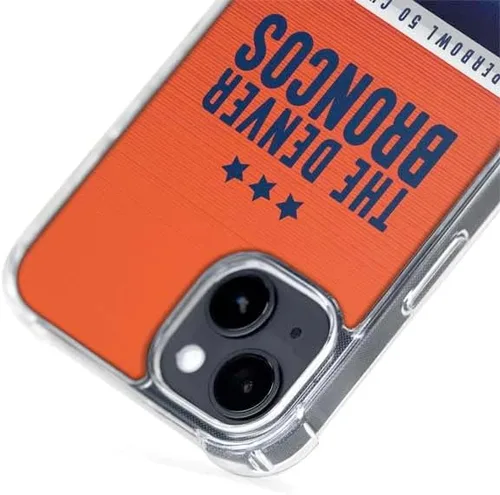 Vista 2 de Skinit Funda para teléfono compatible con MagSafe iPhone 15, diseño oficial de la NFL Denver Broncos Super Bowl 50 Champions