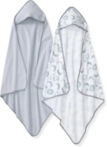 Vista 22 de Burt's Bees Baby - Toallas con capucha, tejido de rizo absorbente, súper suave de una sola capa, 100% algodón orgánico, paquete de 2), A-Bee-C