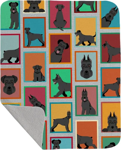 Vista 46 de Caroline's Treasures MLM1128LQB - Manta acolchada de Lots of Airedale Terrier de 50 x 60 pulgadas, con patrón de ilustraciones para cama, sofá