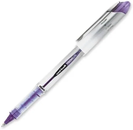 Vista 3 de uni-ball Vision Elite - Bolígrafos de punta redonda, punta gruesa, tinta morada, 6 bolígrafos