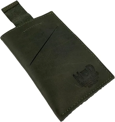 Vista 3 de Hide & Drink, Cartera de cuero suave y funda para tarjetas, hecha a mano, incluye 101 años de garantía (jade oscuro)