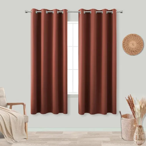 Vista 149 de KOUFALL Cortinas de Baño Aqua para Ventana, Juego de 2 Paneles Decoración Costera Cortinas Cortas Opacas para Ventana Pequeña de Cocina Puerta