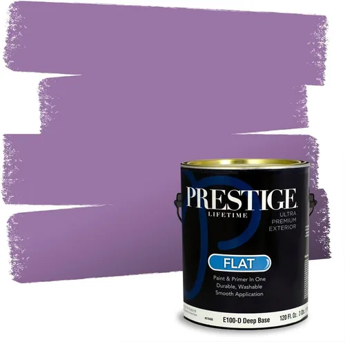 Vista 92 de PRESTIGE Pinturas de pintura interior e imprimación en uno, 1 galón, plano, combinación comparable de Sherwin Williams* Kimono Violet*