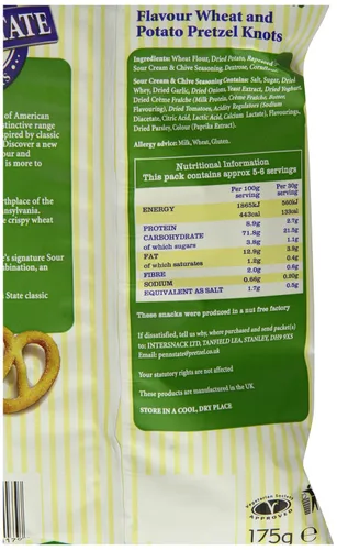 Vista 3 de Penn State Pretzels sabor a crema agria y cebollino 6.17 oz (paquete de 12)