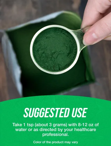 Vista 4 de BulkSupplements. com Polvo orgánico de Chlorella - Pared celular rota, polvo superalimento verde, suplemento de Chlorella - Sin gluten, 0.11 oz por