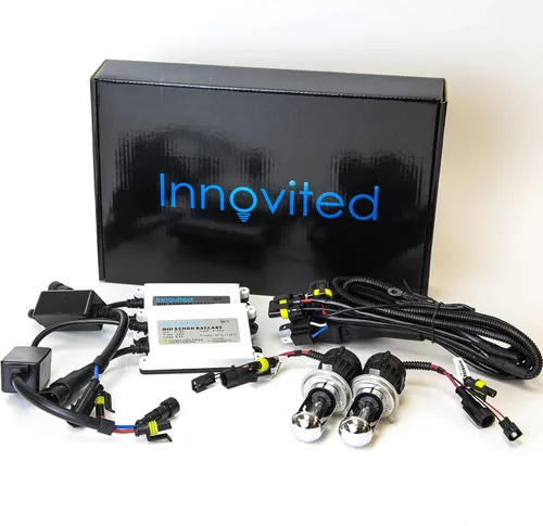 Vista 6 de Innovited Bombilla de xenón HID H1 10000K x 1 par con 2 balastos digitales platino de 55 W (azul océano)
