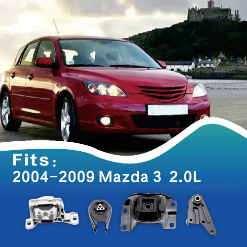 Vista 2 de Kit de montaje de motor y transmisión, compatible con Mazda 3 2.0L 2004-2009, repuesto OE A4405 A4402 A4418 A4404, juego de 4