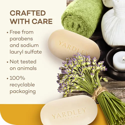 Vista 5 de Yardley London Lemon Verbena Naturally Moisturizing Bath Bar, 4 ounce