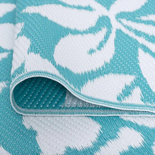 Vista 4 de Alfombra reversible de plástico, resistente al agua, para exteriores, 8 x 10 pies, para patio, terraza, porche, campamento, caravana, resistente a