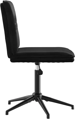 Vista 5 de Velvet Dining Chairs, Set of 2, Adjustable 29.1-33.1", 535 lb Steel Frame, 17.3" Seat, Black, KitchenDiningBedroom
