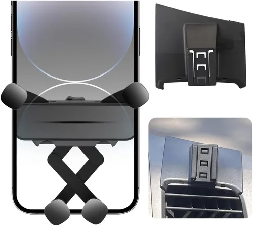 Vista 4 de Soporte de teléfono de coche para Honda Civic 2016-2021, negro, se adapta a iPhone y todos los teléfonos inteligentes