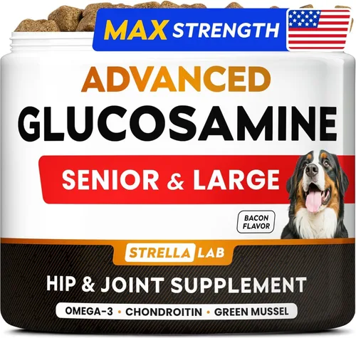 Vista 13 de STRELLALAB Glucosamina líquida para perros con colágeno (16 oz) – Suplemento totalmente natural para cadera y articulaciones, glucosamina