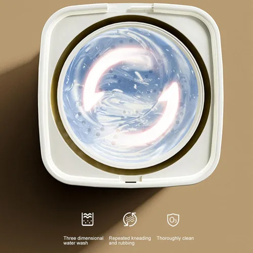 Vista 9 de Topyond Lavadora portátil automática de 7 L, gran capacidad con secado giratorio para dormitorio, apartamento familiar, caravana, mini lavadora