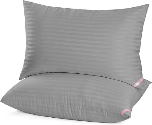 Vista 9 de EIUE Hotel Collection - Almohadas de cama para dormir, paquete de 2 almohadas tamaño Queen, almohadas para dormir de lado y de espalda, almohadas
