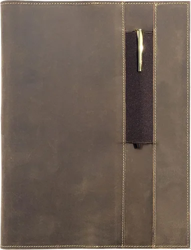 Funda de cuero recargable para diario Moleskine Cahier XL (7.5 x 9.8 in) | Funda de cuero rústica hecha a mano para hombres, mujeres, viajeros