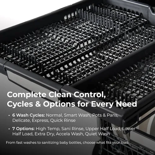 Vista 3 de Kenmore 22-14609 Lavavajillas integrado de 24 pulgadas – UltraWash Plus, TurboDry, SmartWash y EasyFlex Tercer Rack – 15 ajustes de lugar – 45 DB
