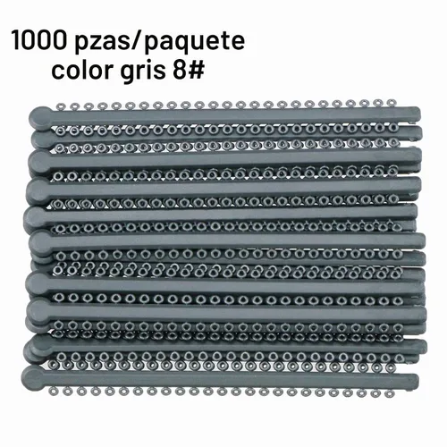 Vista 3 de Bandas de ortodoncia elásticas de ligadura dental surtidas para soportes de ortodoncia (NEGRO (5 #))