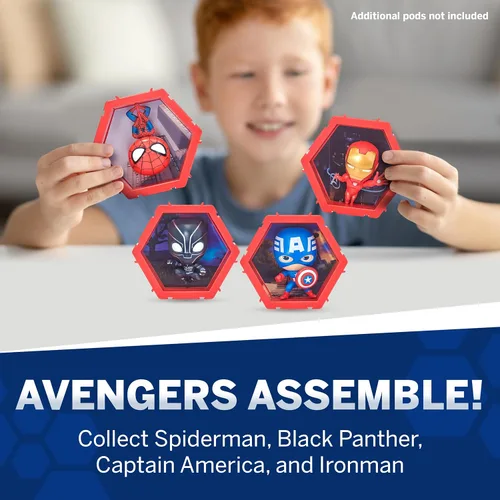 Vista 4 de Wow! PODS 4D Marvel Spiderman - Figura única conectable y coleccionable de Bobblehead, exhibición de pared/estante, figura de Spiderman, juguetes