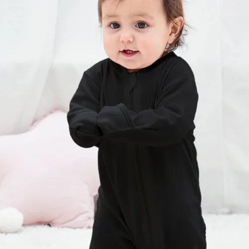 Vista 4 de Eleven's Kingdom Pijama de algodón para bebés y niños con puños de manopla, cremallera de 2 vías para dormir de 0 a 12 meses