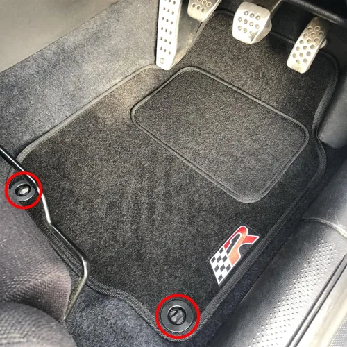 Vista 7 de OAUTOO Juego de 8 clips de retención para alfombrillas compatibles con Volkswagen 3D0864851B41 + 3D0061795B41 para Beetle Eos GTI Jetta Passat