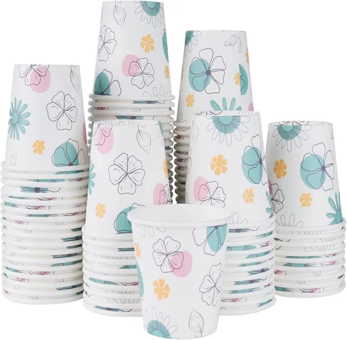Vista 12 de Lamosi Paquete de 180 tazas de café de 12 onzas, vasos de papel desechables Tazas calientes estampadas con aislamiento grueso a prueba de fugas
