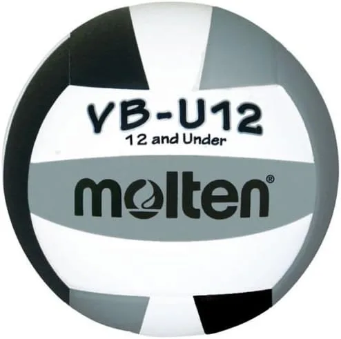 Molten Balón de voleibol juvenil ligero - Negro/Blanco/Plata