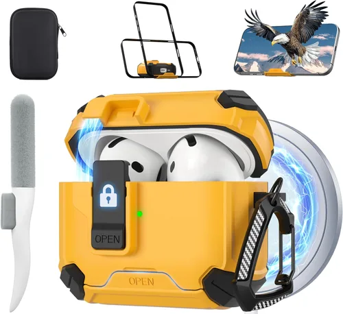Vista 41 de Maxjoy Funda para AirPods Pro 2 Case 2022, Funda Protectora para AirPods Pro de 2ª Generación con Bloqueo Automático, Compatible con Apple AirPod