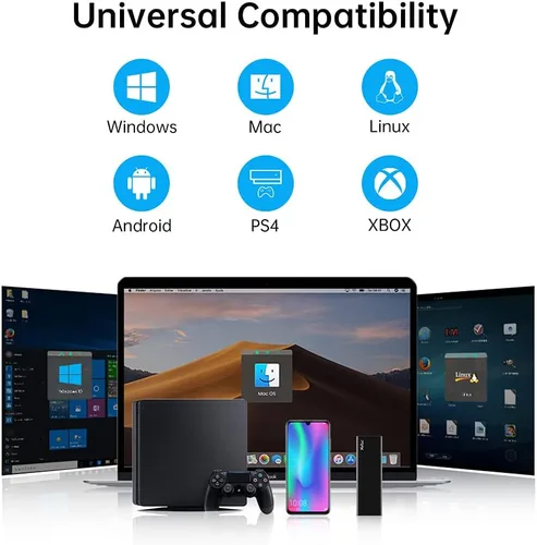 Vista 4 de Netac SSD Portátil de 2TB USB 3.2 Gen 2 (10 Gbps, Tipo-C) Unidad Externa de Estado Sólido de Respaldo Delgada Portátil para Almacenamiento