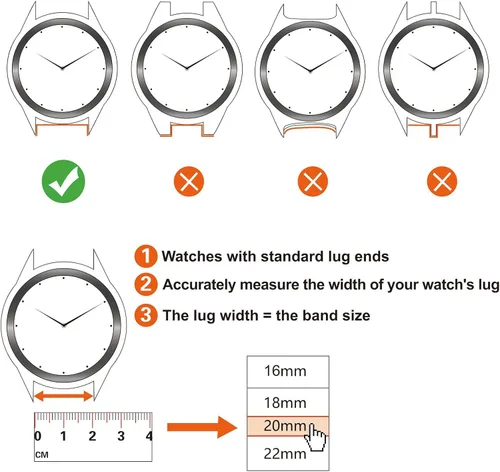 Vista 5 de ANNEFIT Correa de reloj de nailon de 0.630 in, 0.709 in, 0.787 in, 0.866 in, correa de reloj militar impermeable de una pieza con hebilla pesada