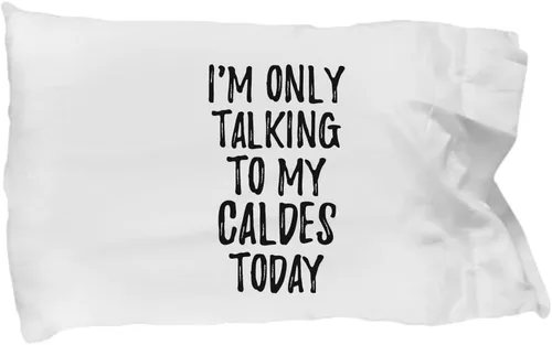 I Am Only Talking to My Caldes Today Pillowcase Funny Gift for Pet Lover Mom Dad Pillow Cover Case Set Standard Size 20x30