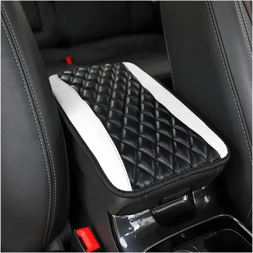 Vista 13 de Moly Magnolia Cojín Acolchado para Consola Central de Automóvil, Cubierta Protectora Universal de Cuero Impermeable para Caja de Asiento